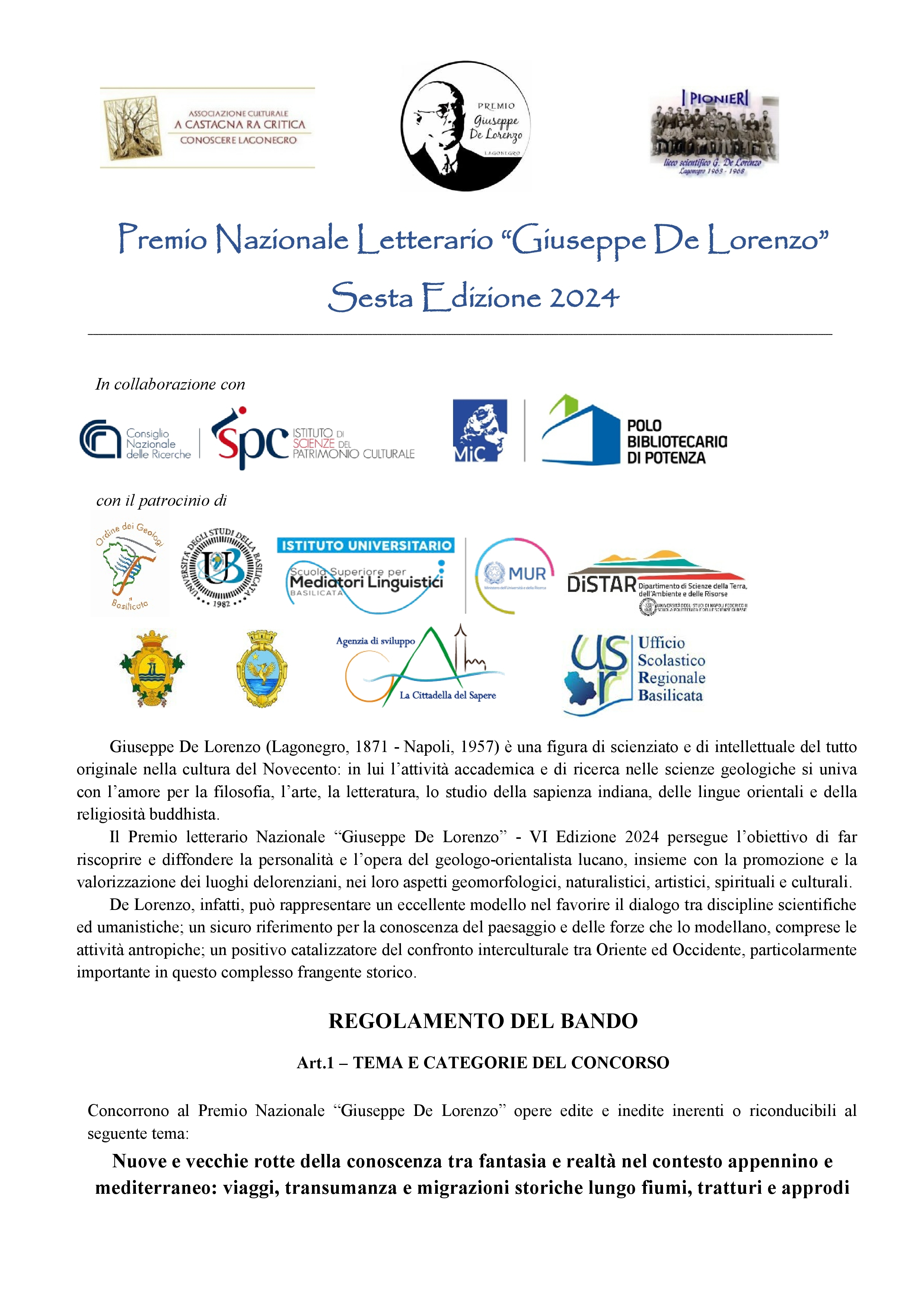 Bando 2024 - VI Edizione